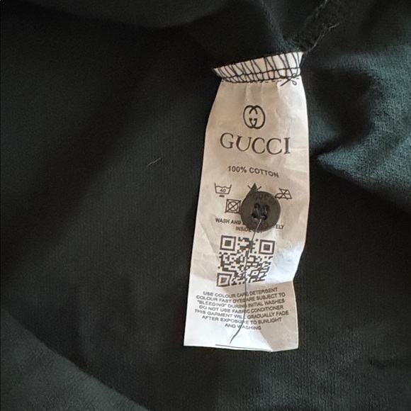 Gucci Men's Polo in Green with White Logo Pattern - Picture 3 of 6